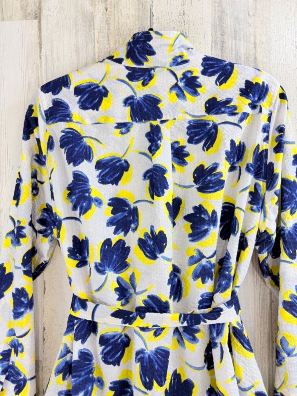 Ann Mashburn Sz L Annette Shirt Dress Floral Seersucker - Picture 14 of 16